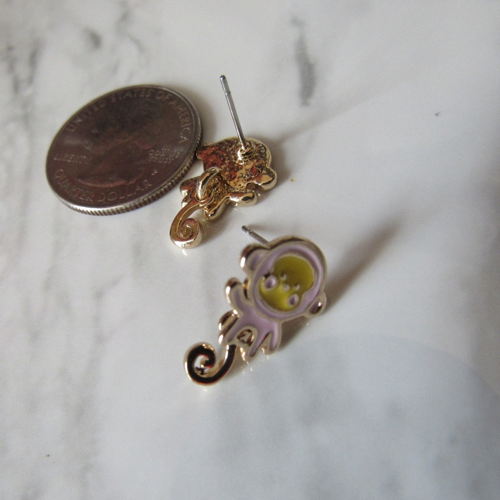 Betsey Johnson Pink Little Monkey Earrings - Picture 6 of 8